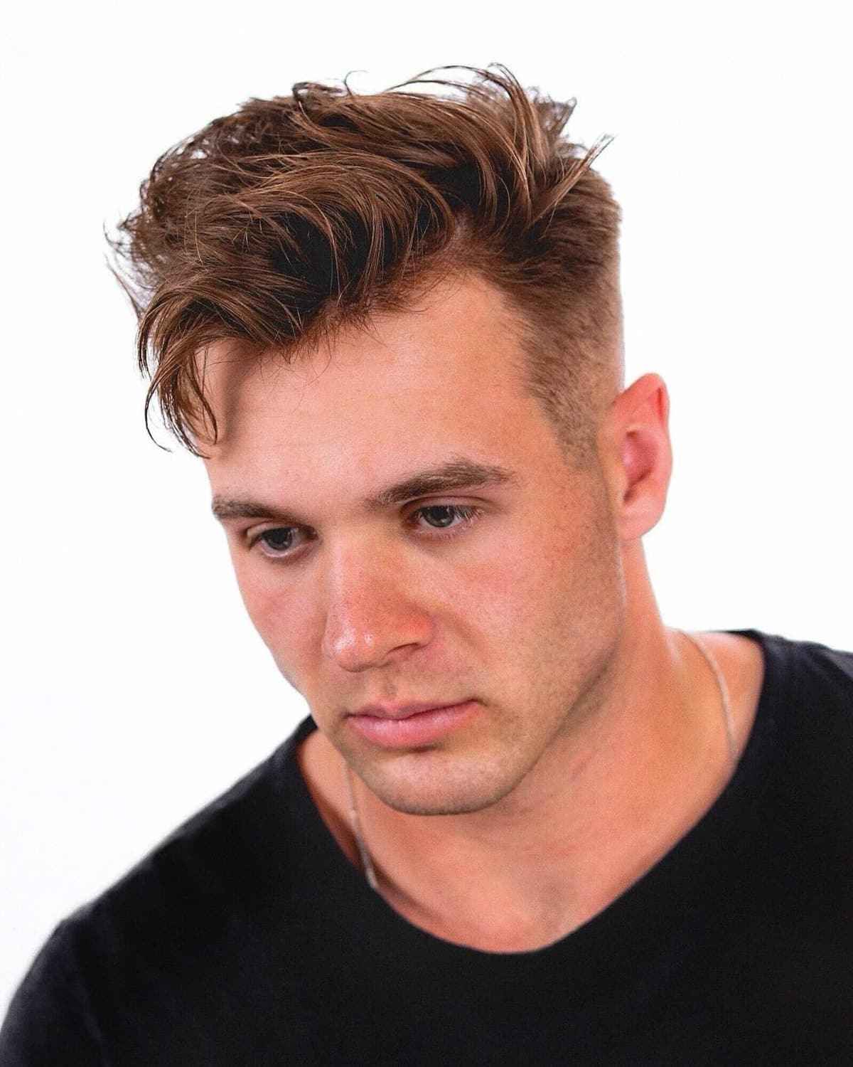 An effortless, off-duty tousled quiff with matte texture.