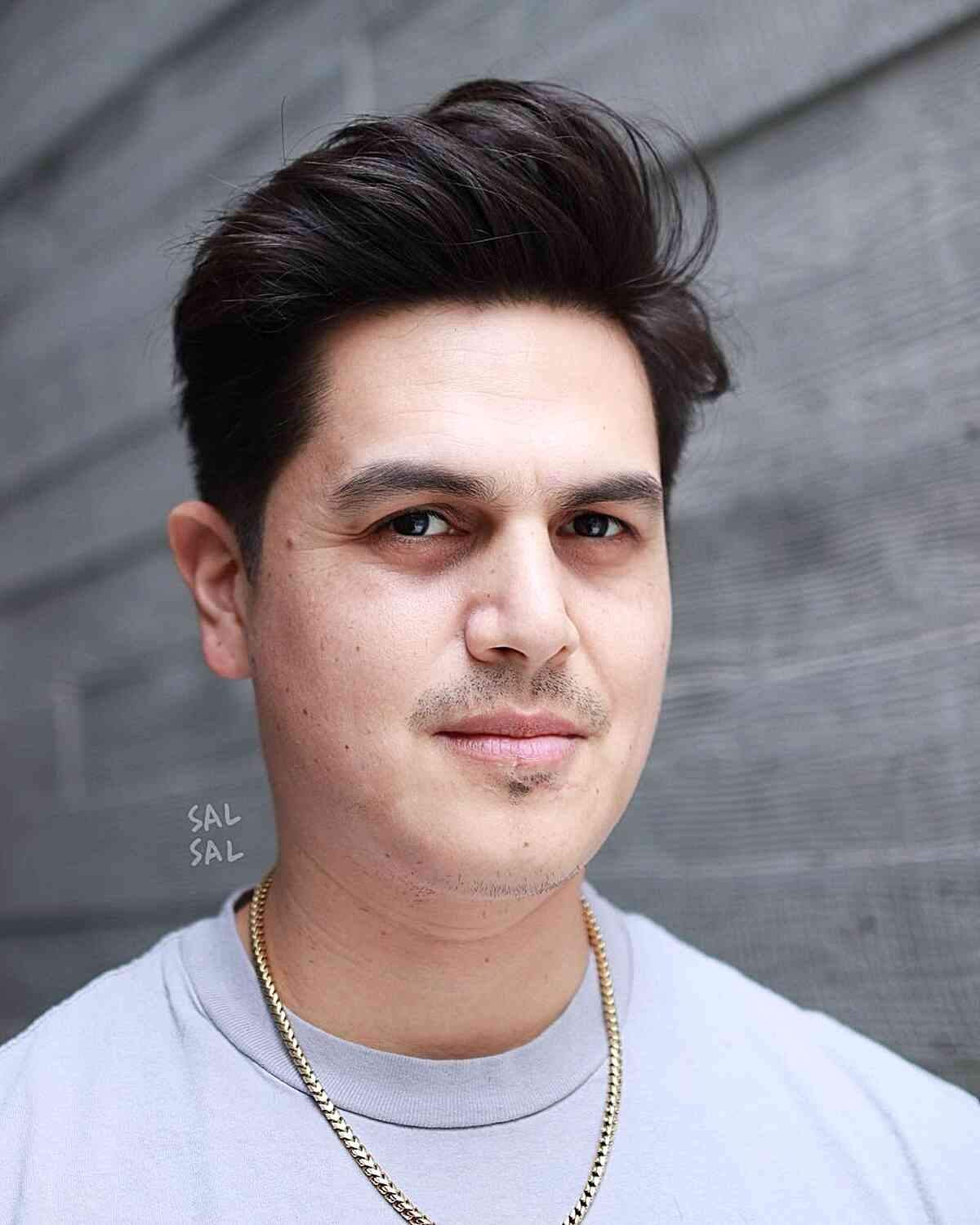A structured quiff haircut specifically designed for thick hair.