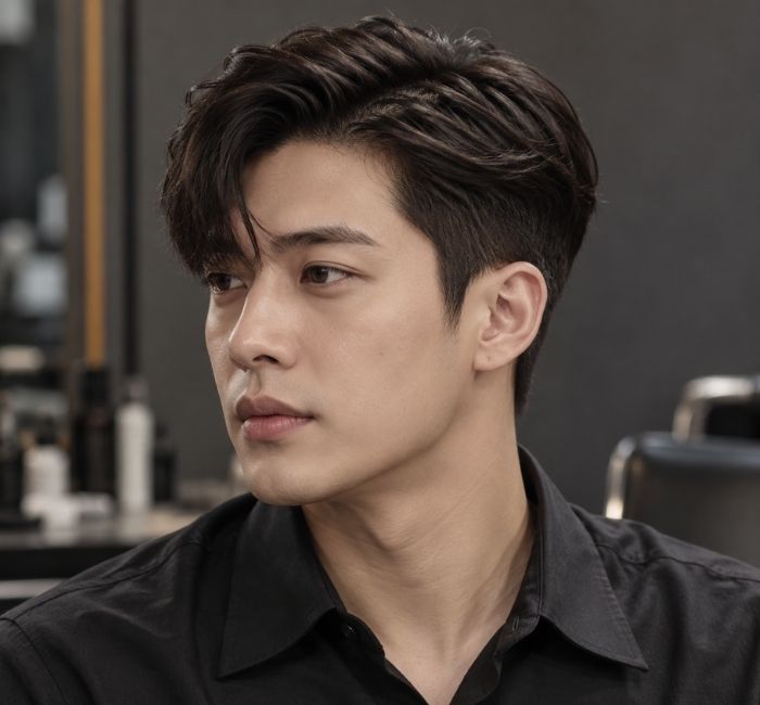 Korean man with a neat side part