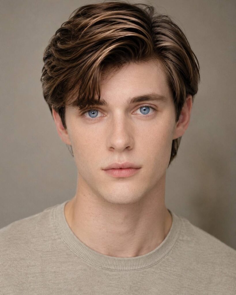 Layered flow haircut for men with long swept back layers, full crown volume, and smooth natural movement