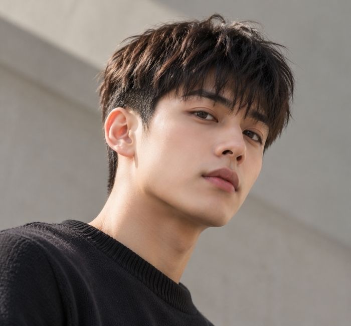Korean man with a soft Korean crop