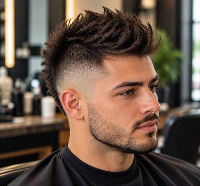 Textured strip of raised hair