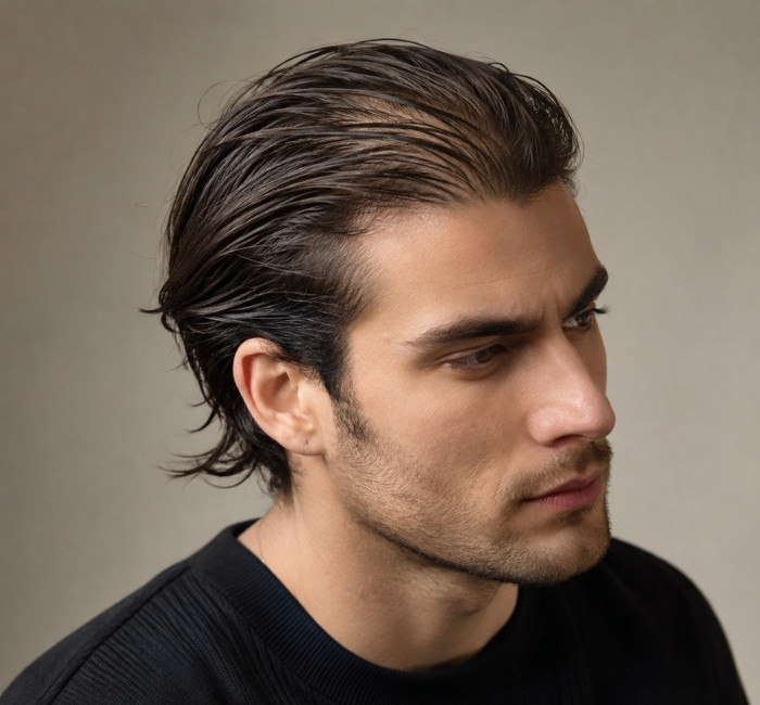Examples of hairstyles that may make thin hair appear more noticeable