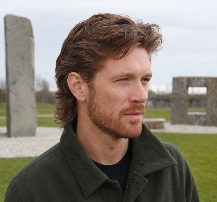 medium mullet feathery layers men