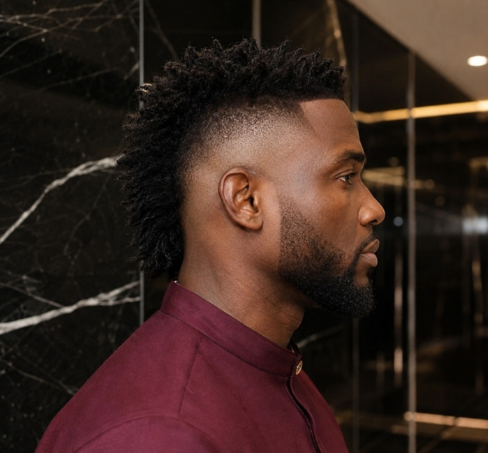 skin fade mullet maximum contrast barbered