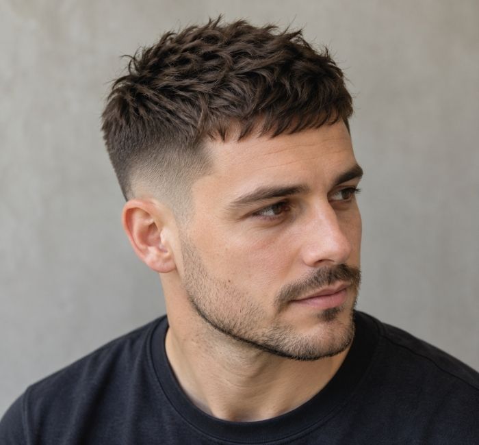 Textured matte men's haircut